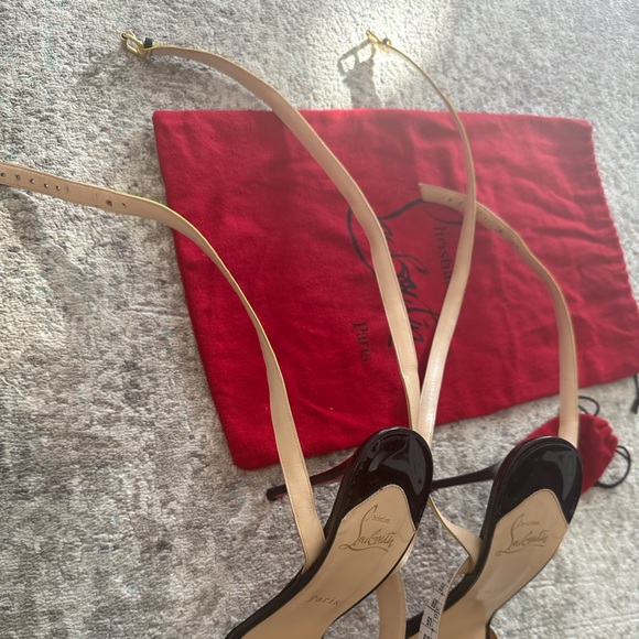 Christian Louboutin Vintage Trompe L'oeil Measuring Tape Strappy High Heels - Picture 7 of 16
